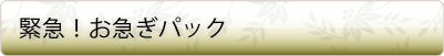 緊急!お急ぎパック
